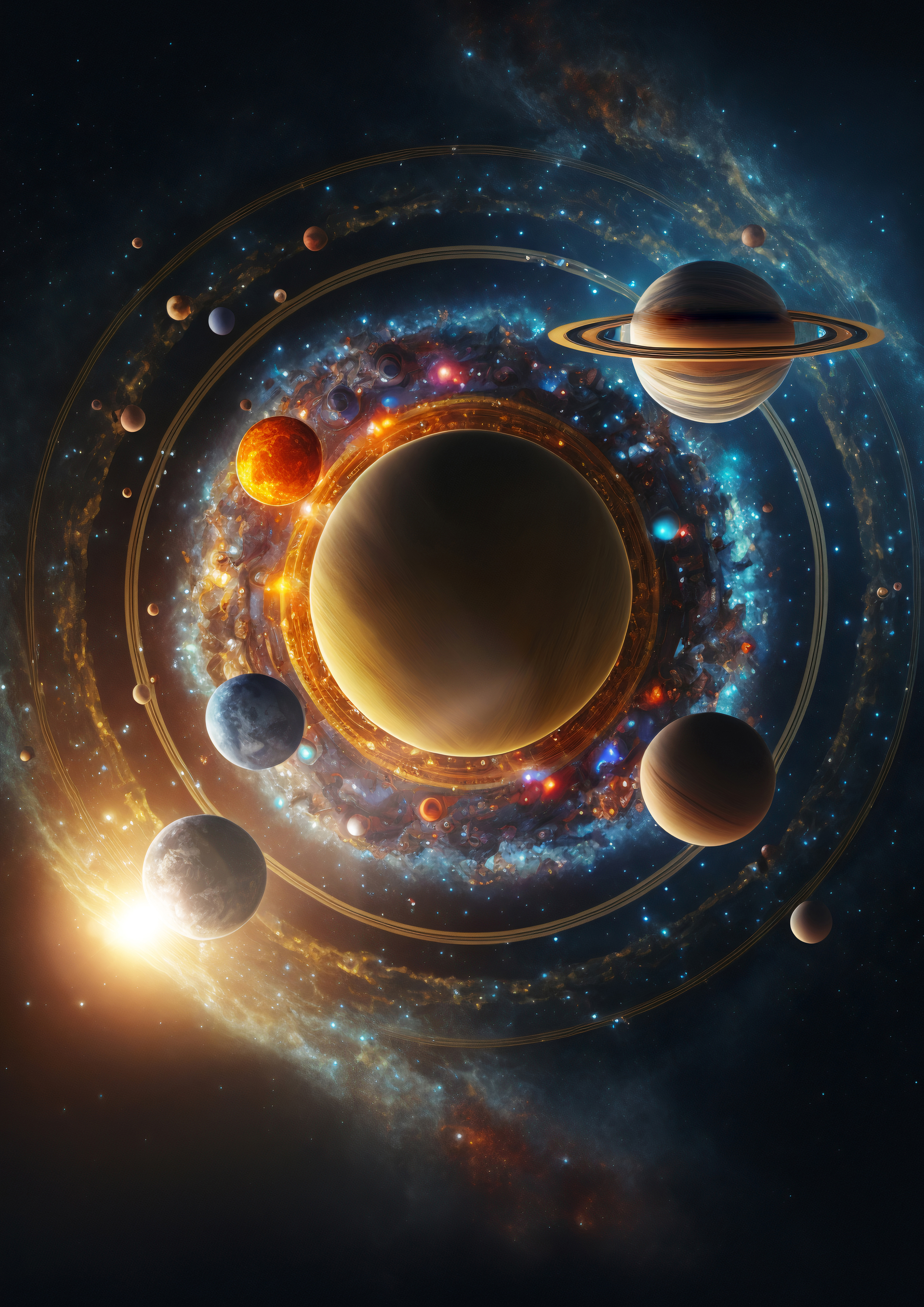 Rouladendekor Planeten Weltall