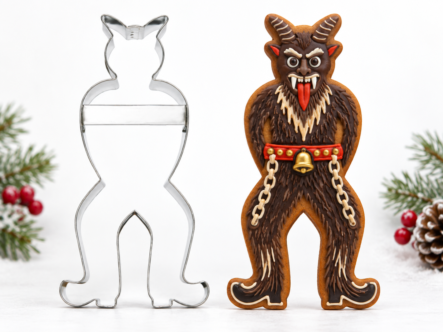 Ausstecher Krampus 15 cm – Edelstahl Keksausstecher