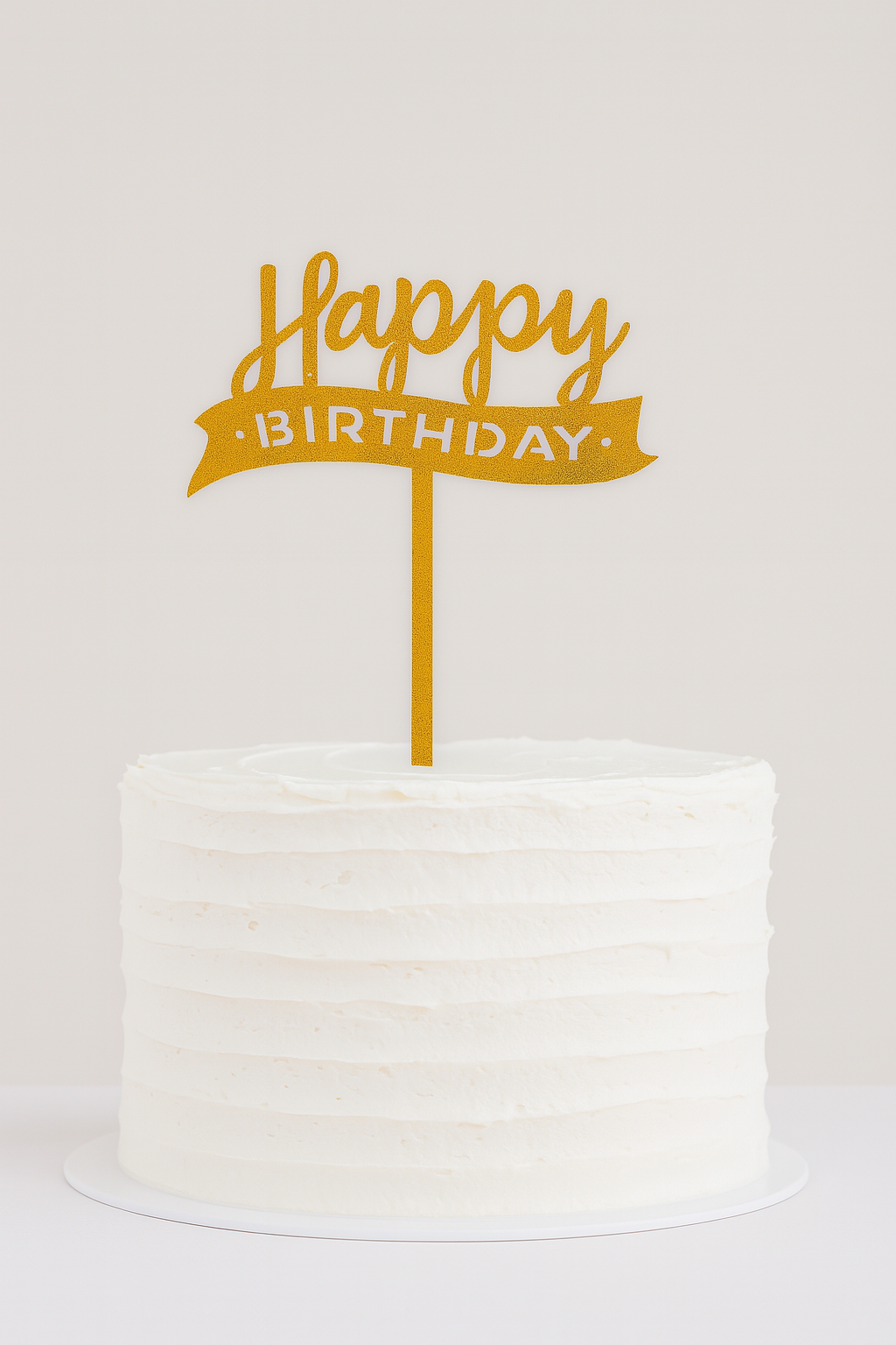 Cake Topper Happy Birthday  gold T2