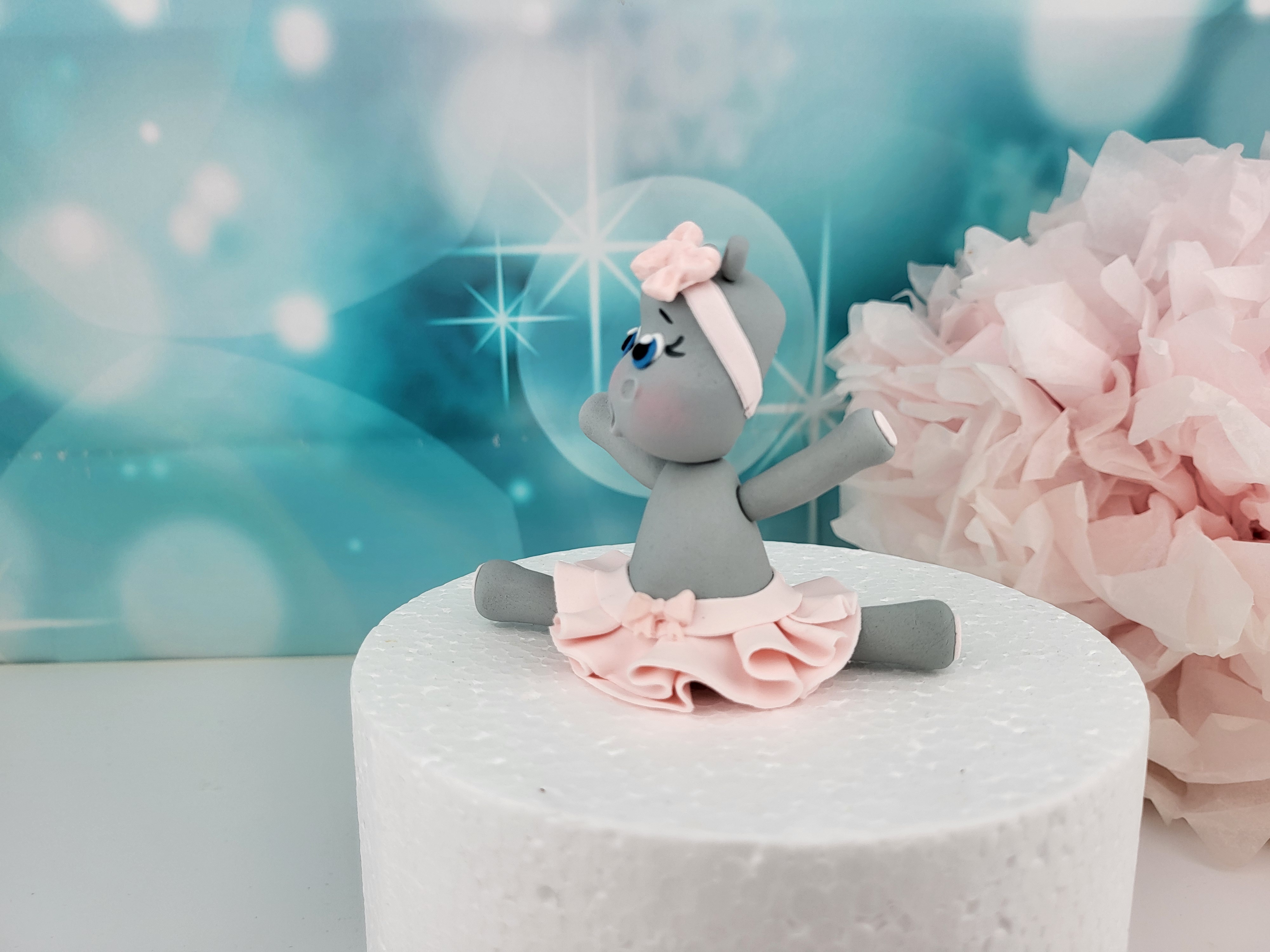Tortenfigur Nilpferd Ballerina