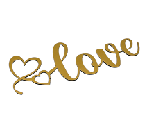 Cake Topper Love gold T1