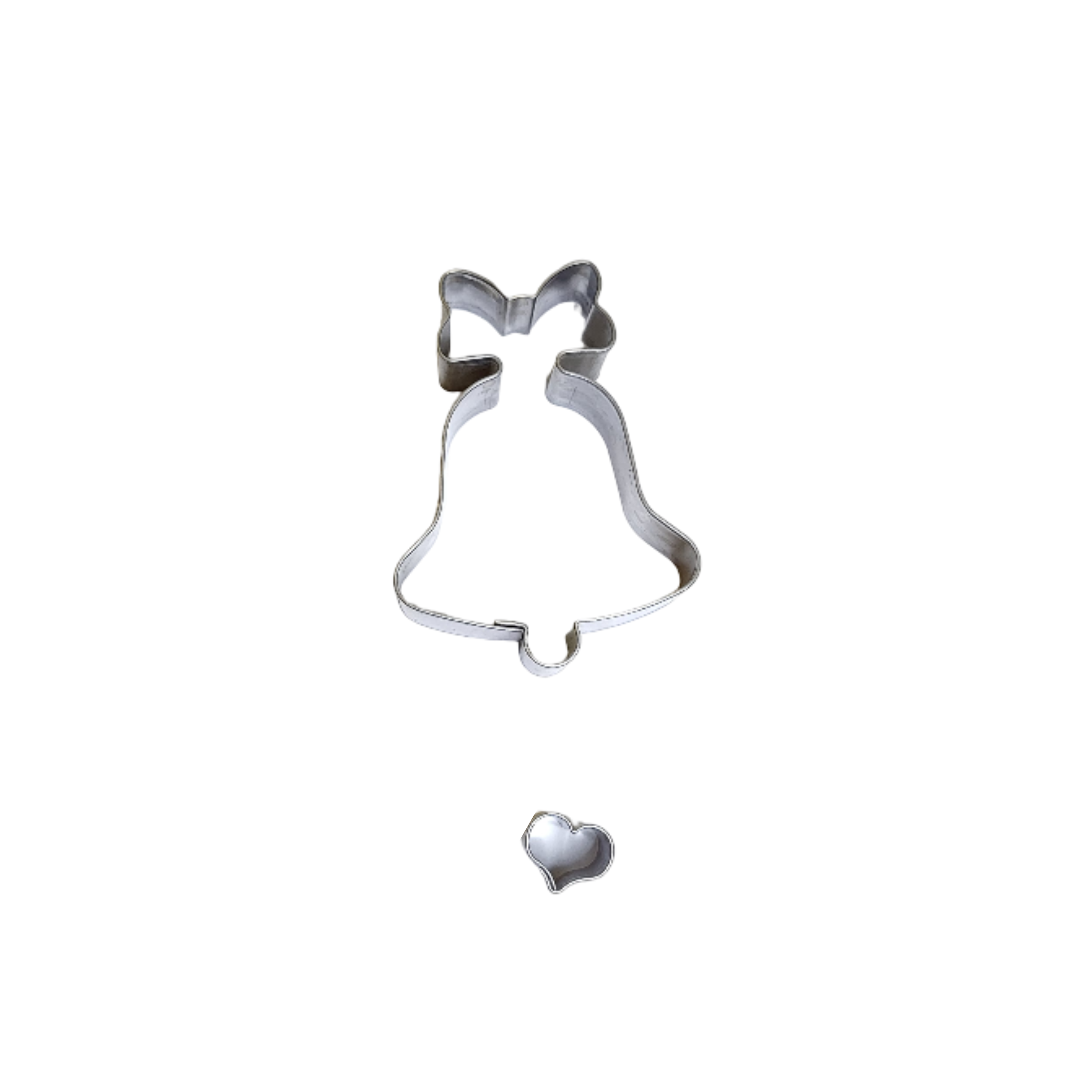 Linzer Ausstecher Glocke mit Herz, 2-teilig – ca. 6 × 4,5 cm