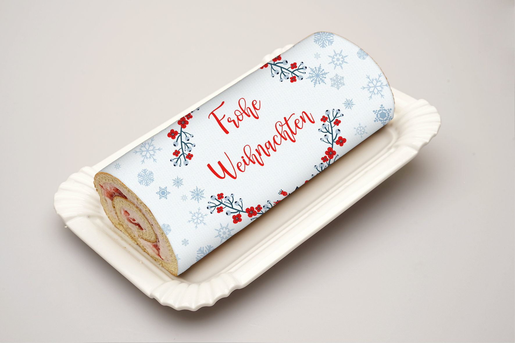 Rouladendekor "Frohe Weihnachten"