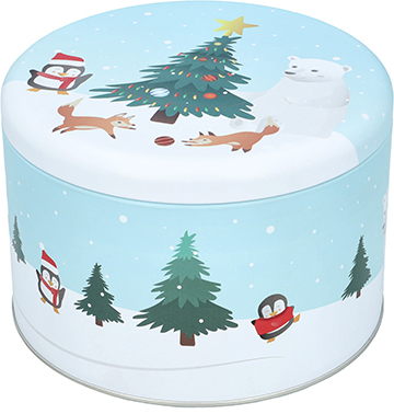 Gebäckdosen-Set „Christmas Decoration“ – rund, groß (L + XL)