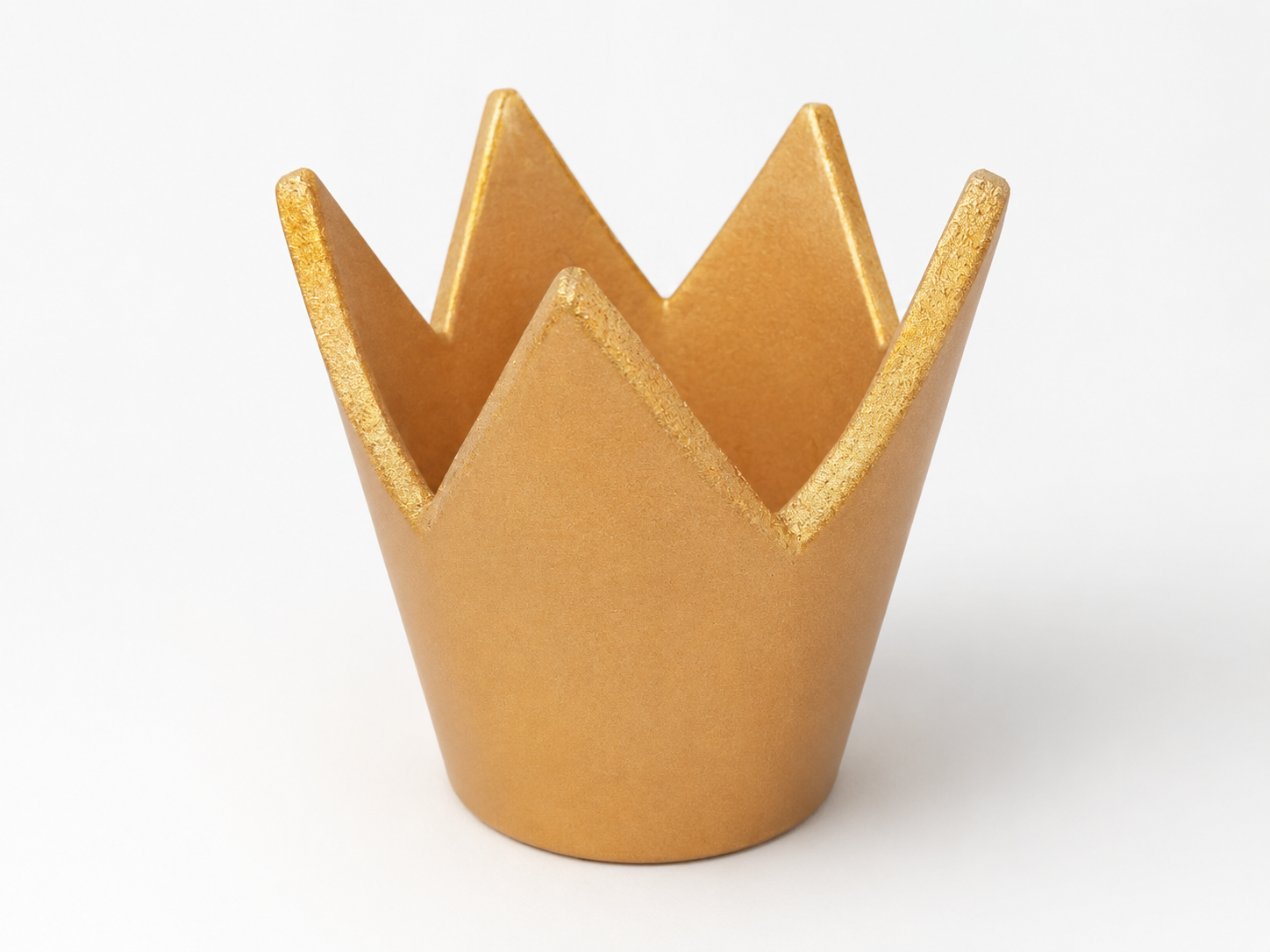 Goldene Zuckerkrone – essbare Tortendeko für Prinzessinnentorten 8 cm