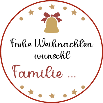 Keksaufleger Frohe Weihnachten personalisiert