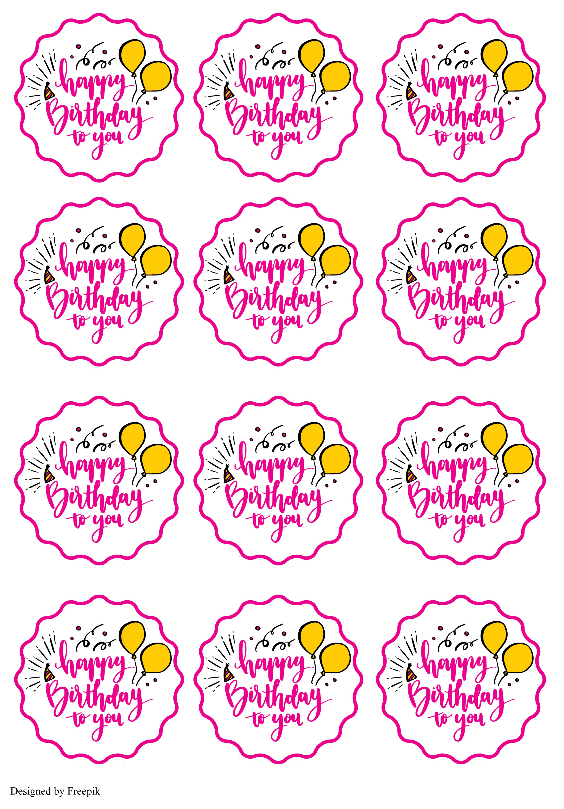 Muffinaufleger Geburtstag