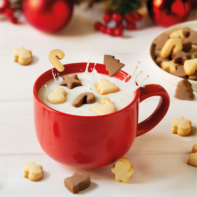 Mini-Milchbecher-Ausstecher – Teigausstecherplatte für Weihnachtskekse