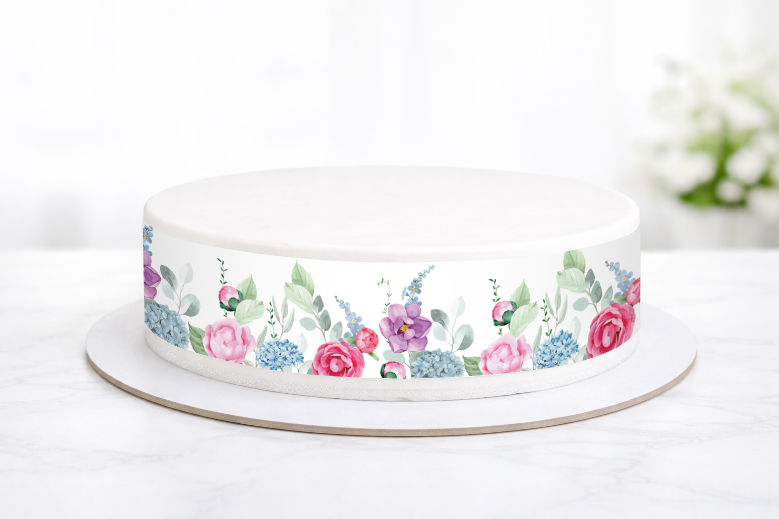 Tortenband Blumen