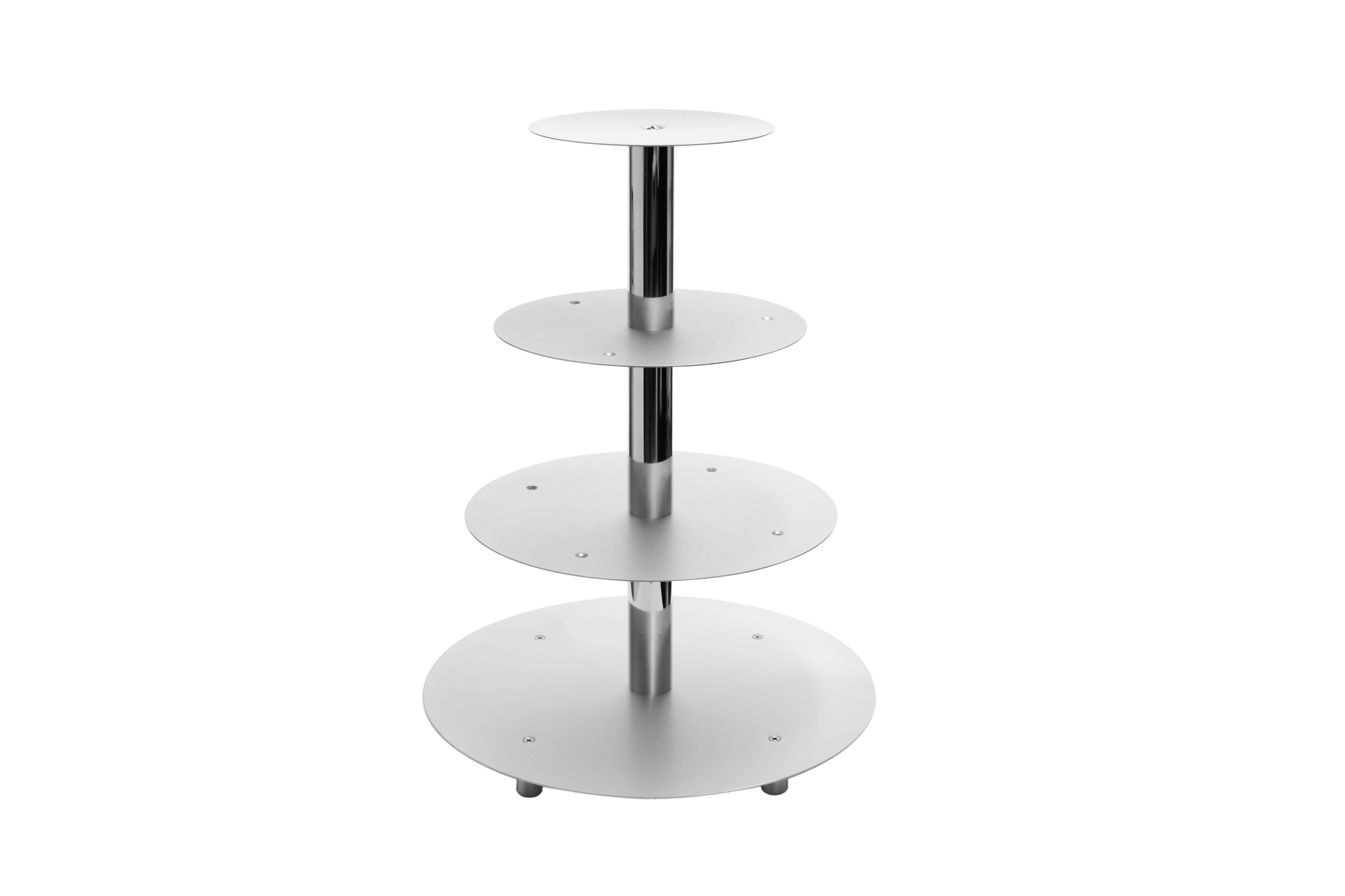Tortenständer 4 Etagen – Aluminium, stabil & elegant