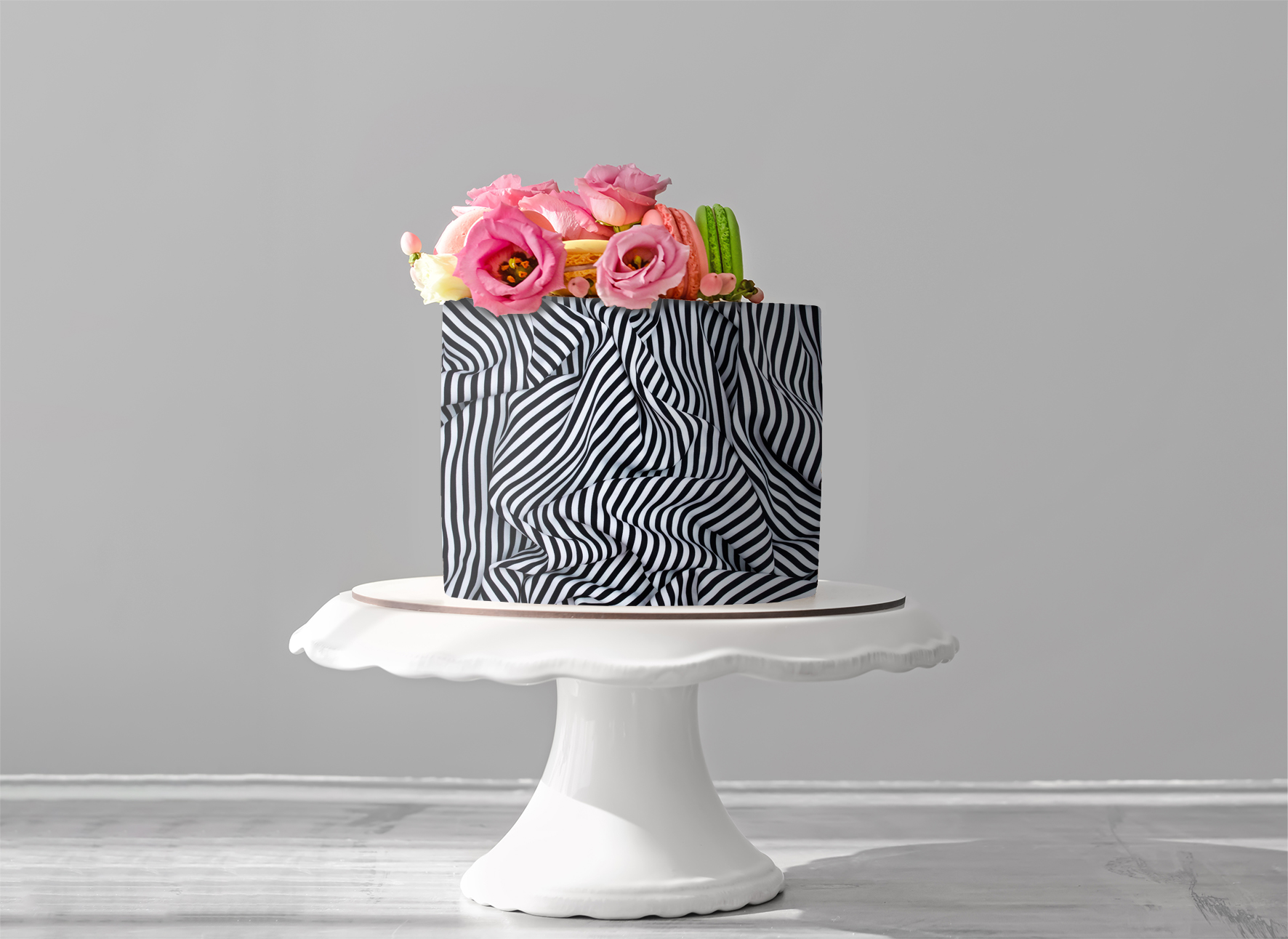 Deko Fondant schwarz weiss