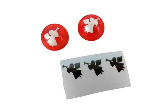 Pralinenaufkleber Sticker Engel mit Trompete