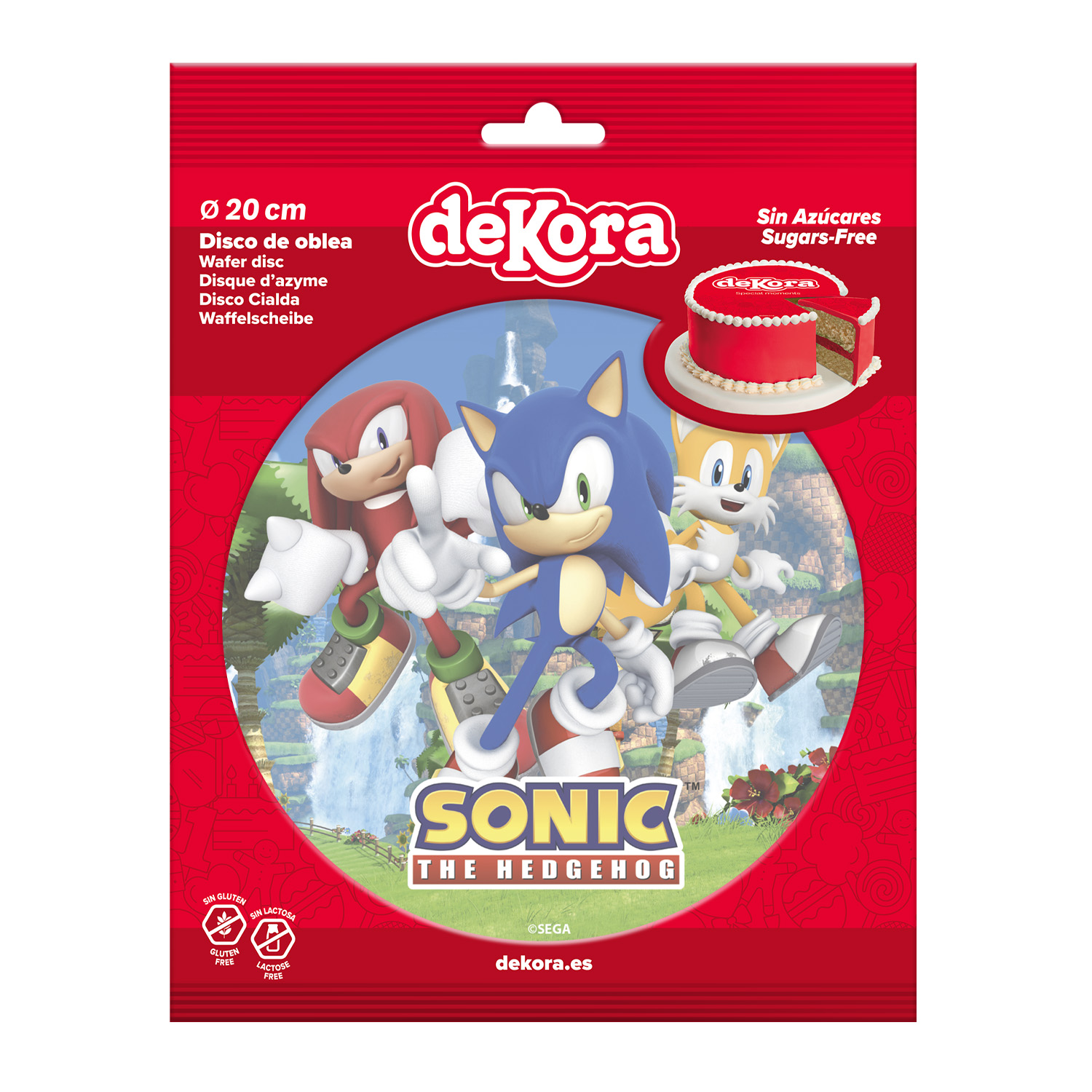 Tortenaufleger Sonic the Hedgehog – 20 cm Ø