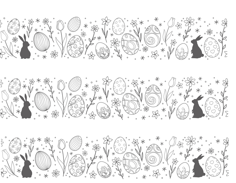 Tortenband Ostern Schwarz