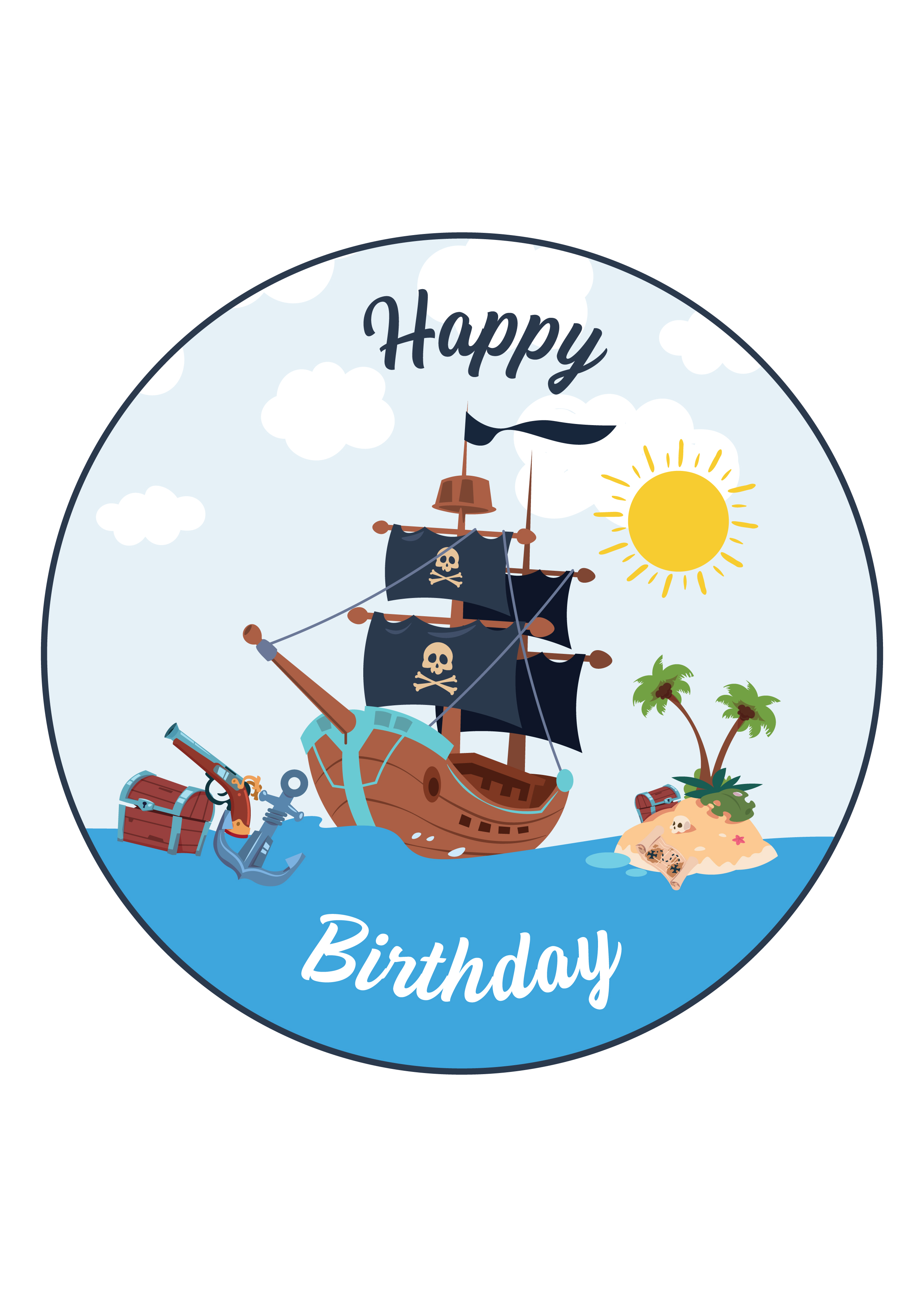 Fotoaufleger Geburtstag Pirat