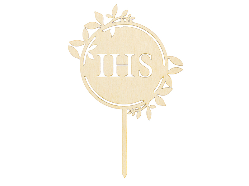 Cake Topper Sechseck Holz