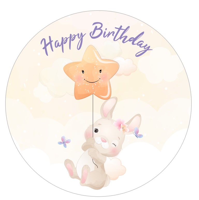 Tortenaufleger Geburtstag Hase