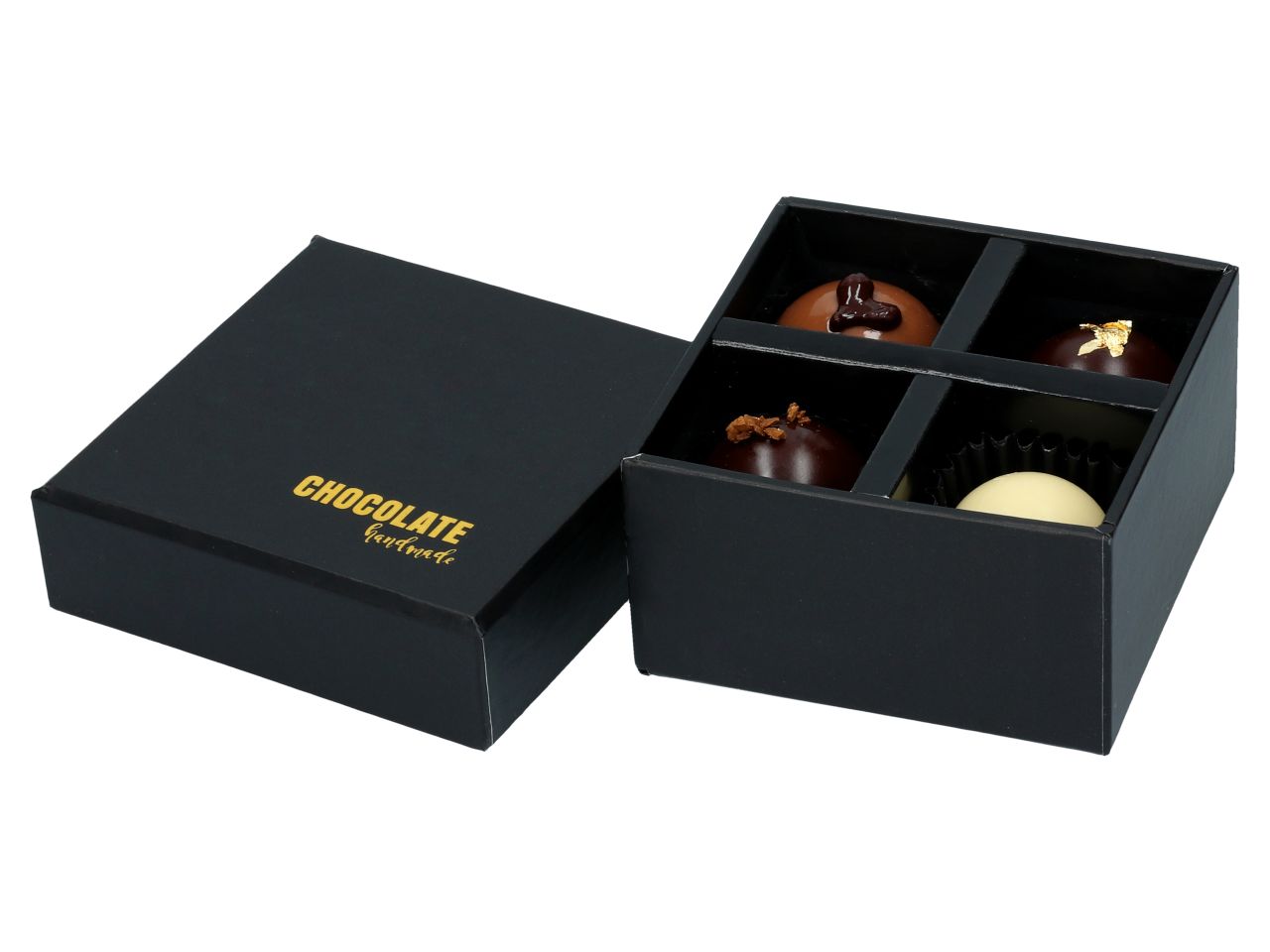 Pralinen Schachtel Chocolate Case für 4 Pralinen Handmade