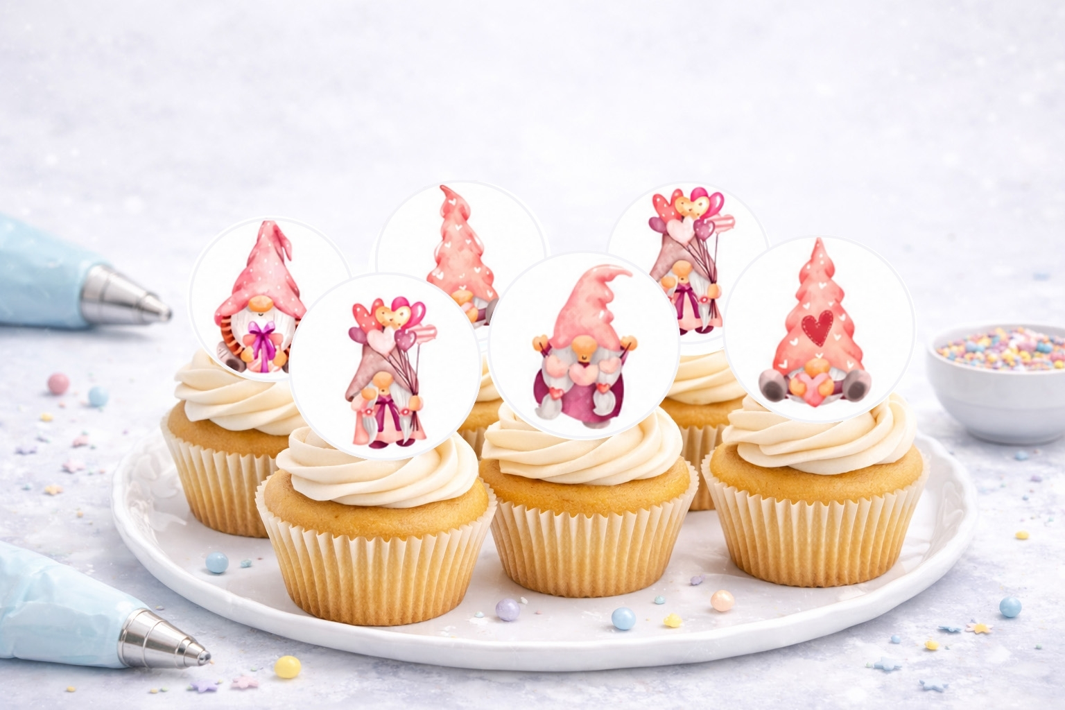 Muffinaufleger Wichtel Love
