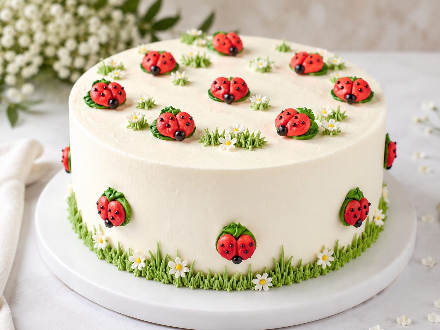 Kleine Marienkäfer aus Zucker – 11 Stück