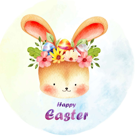 Easter Motiv als essbarer Cupcake Aufleger aus Oblate Deluxe zum Ausschneiden
