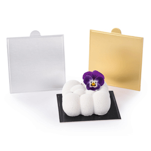Quadratische Unterlage mit Lasche Gold 10 Stk/Pkg
