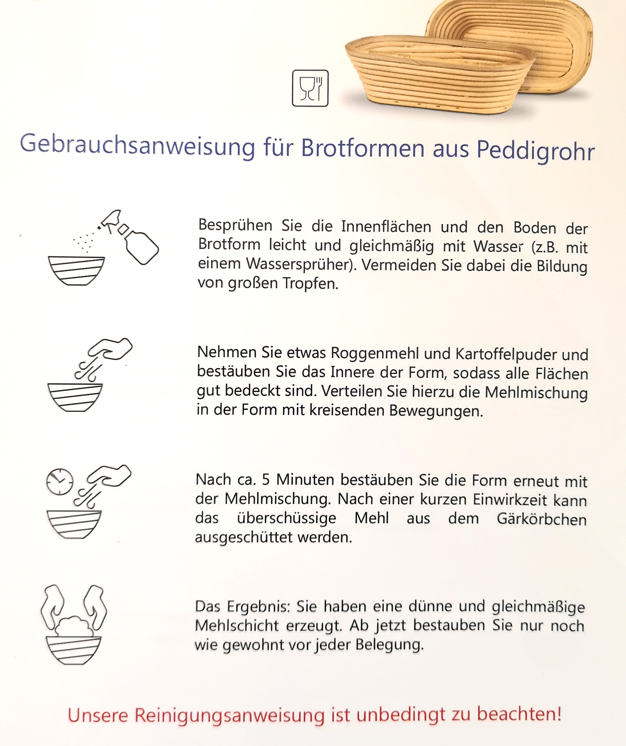 Gärkörbchen Dreieck mit Motiv ÄHRE (1000 g)