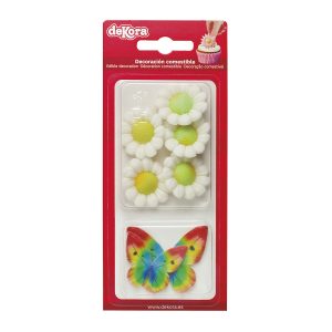 Zuckerblumen und Oblaten Schmetterlinge