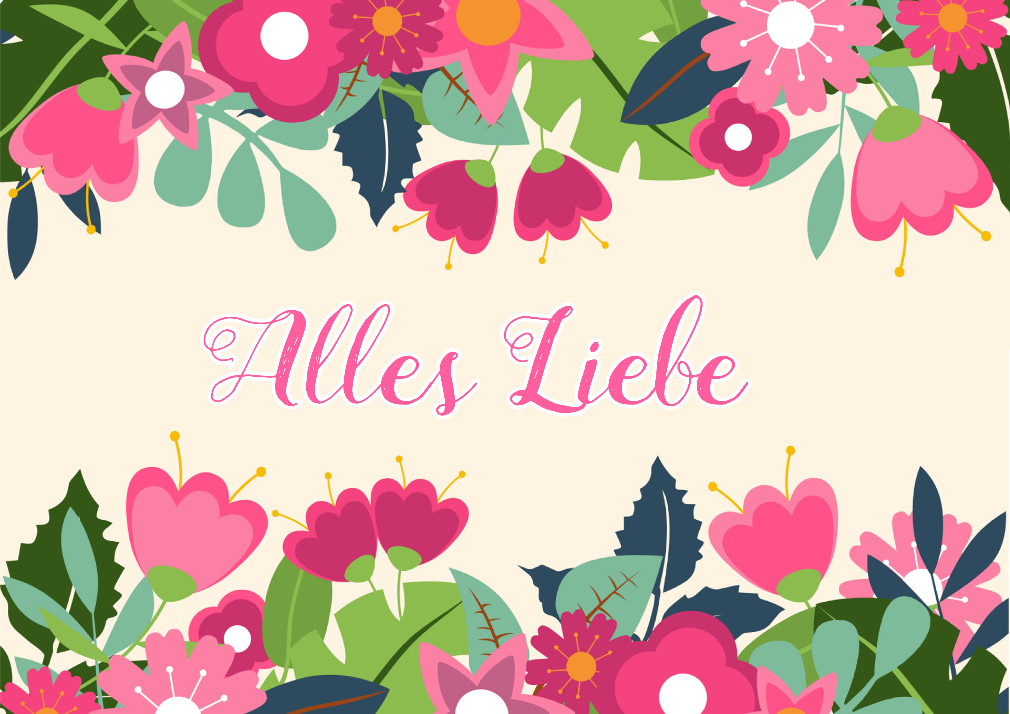 Rouladendekor "Alles Liebe"