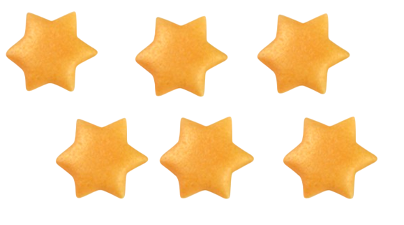 Marzipan Sterne gold / 6 Stk.