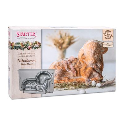 3D Backform Osterlamm für klassischen Osterkuchen ideal für Osterbrunch und Kaffeetafel