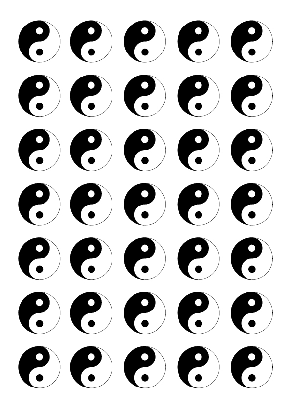 Zuckeraufleger "Yin Yang"