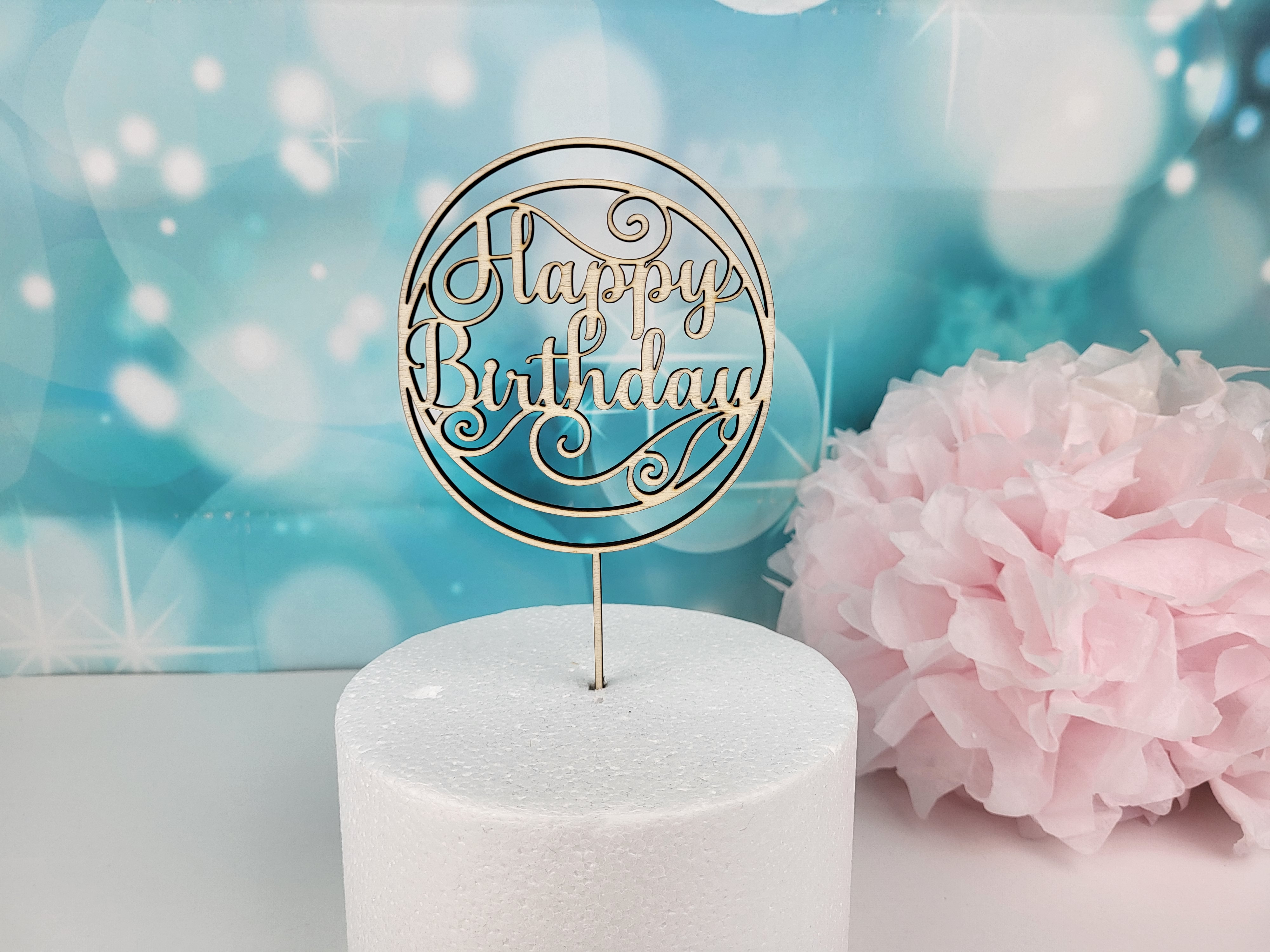 Cake Topper Happy Birthday