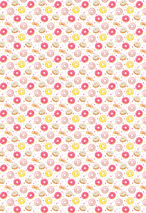 Schokoladen Transferfolie Abziehfolie Donuts