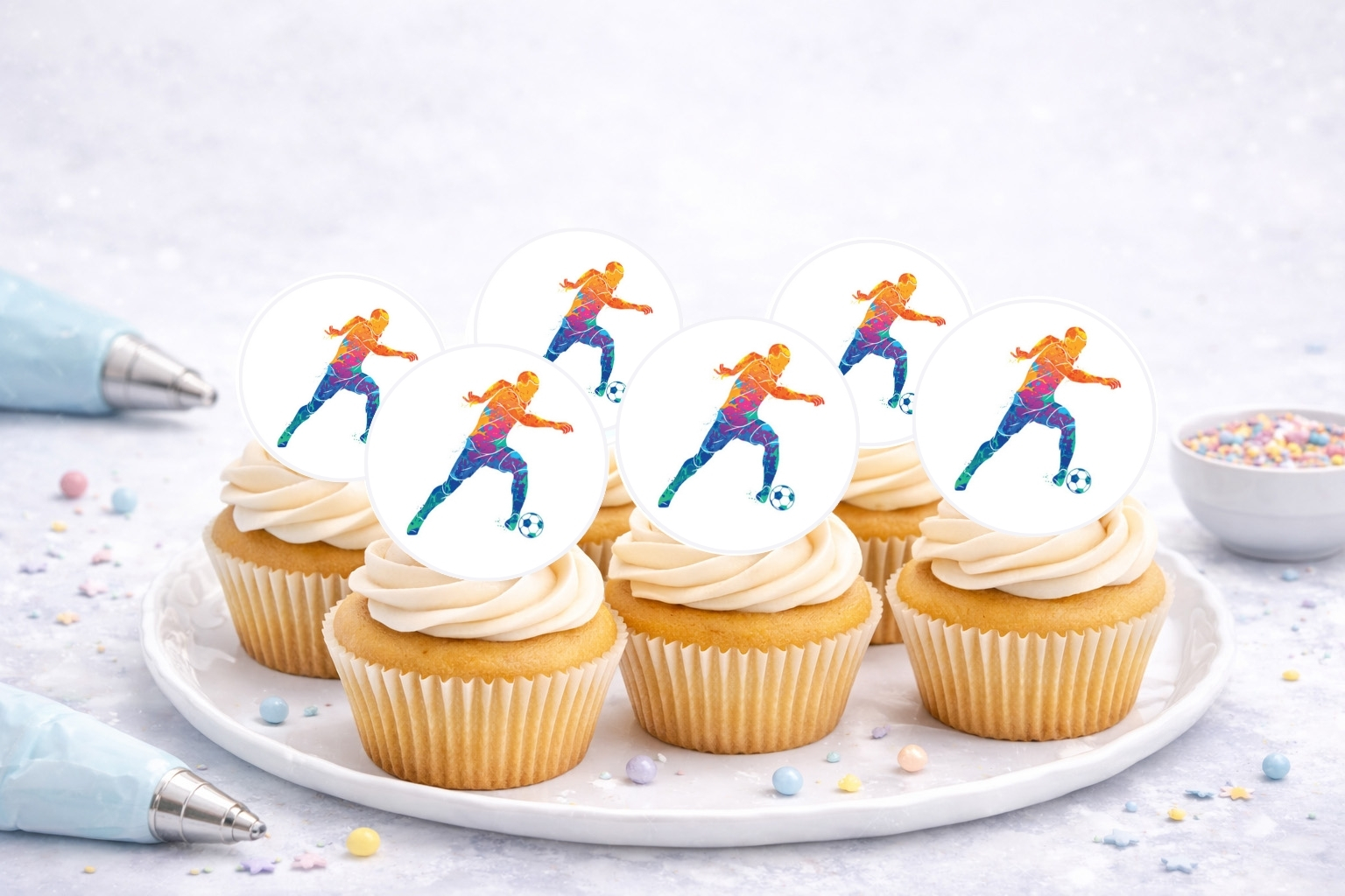 Muffinaufleger Fußball