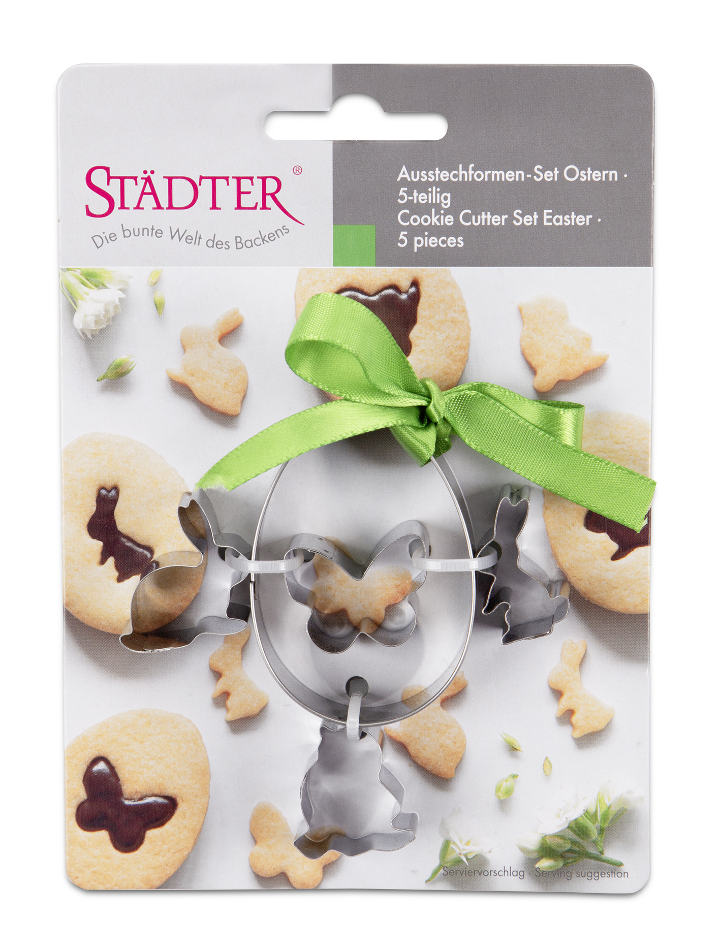 Ostern Set 5-teilig – Ausstecher Set mit Osterei, Hase, Küken und Schmetterling