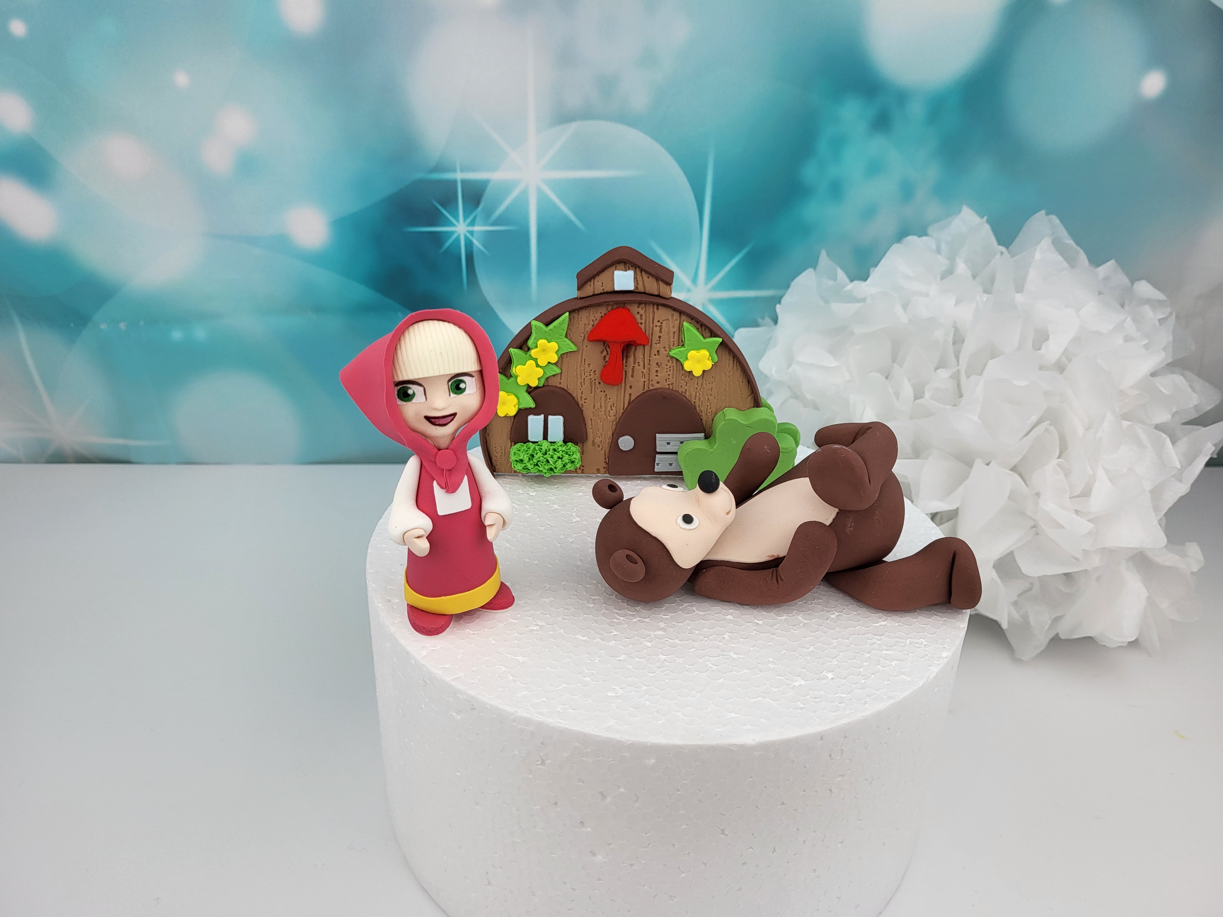 Tortenfigur Masha / Mascha und der Bär
