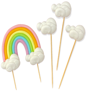 Cake Topper  Regenbogen & Wolken