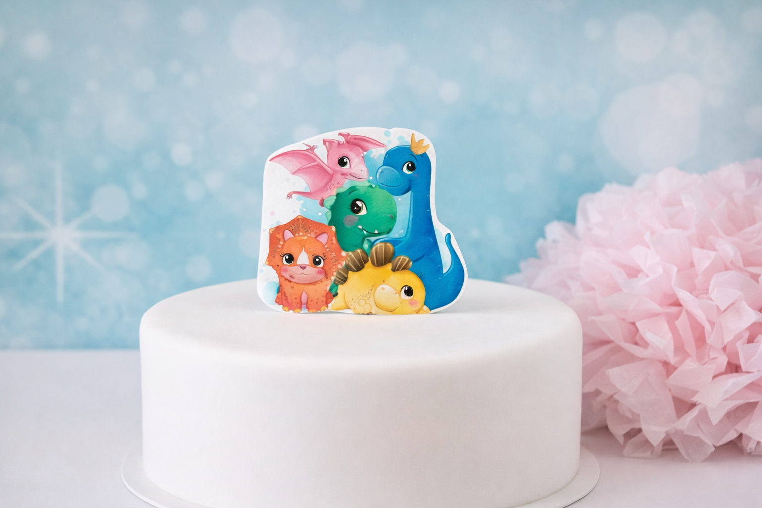 Essbarer Cake Topper Dino – Tortendeko für Dinosaurier Geburtstag & Kinder