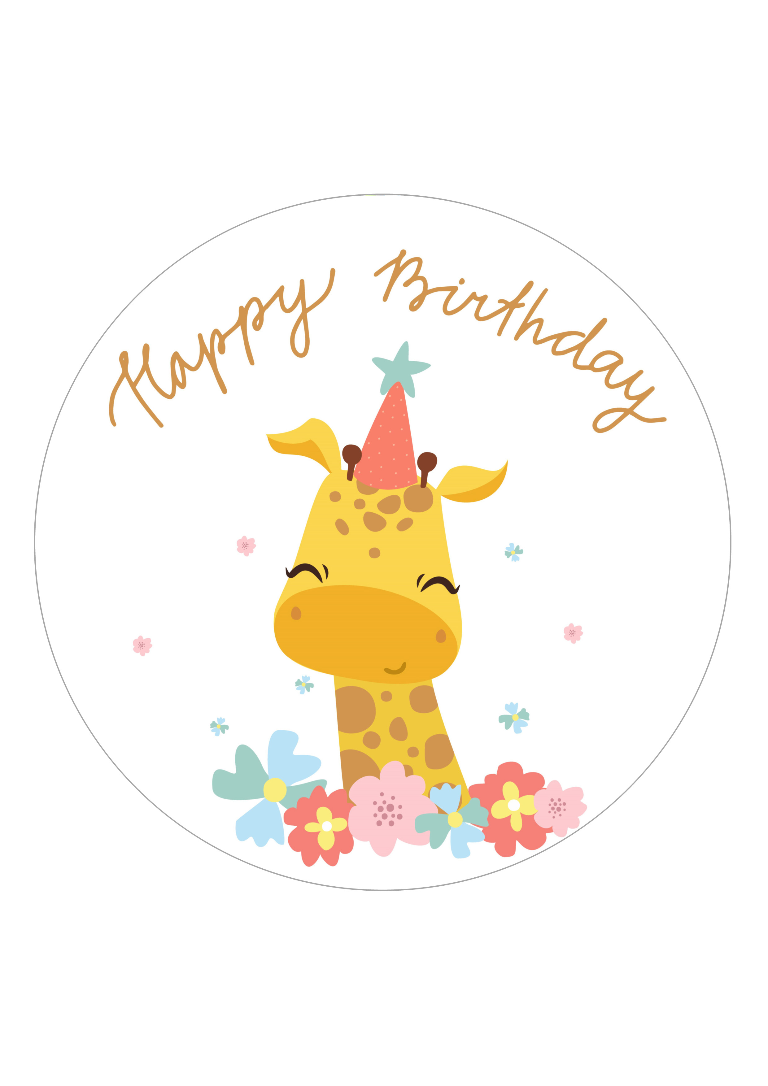 Tortenbild Giraffe