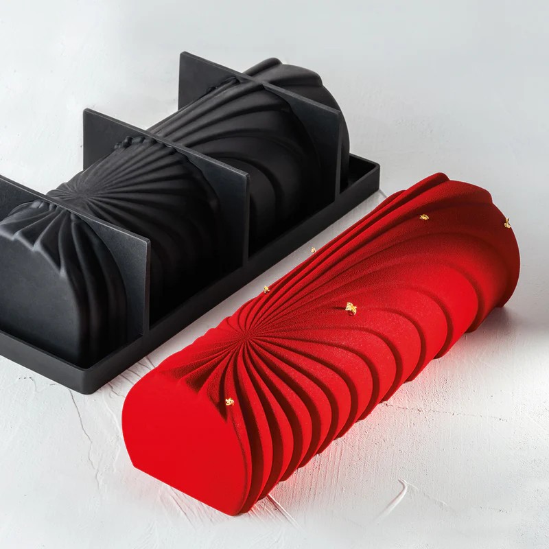 Moderne Silikon Backform mit Spiral-Design für kreative Kuchen und Desserts