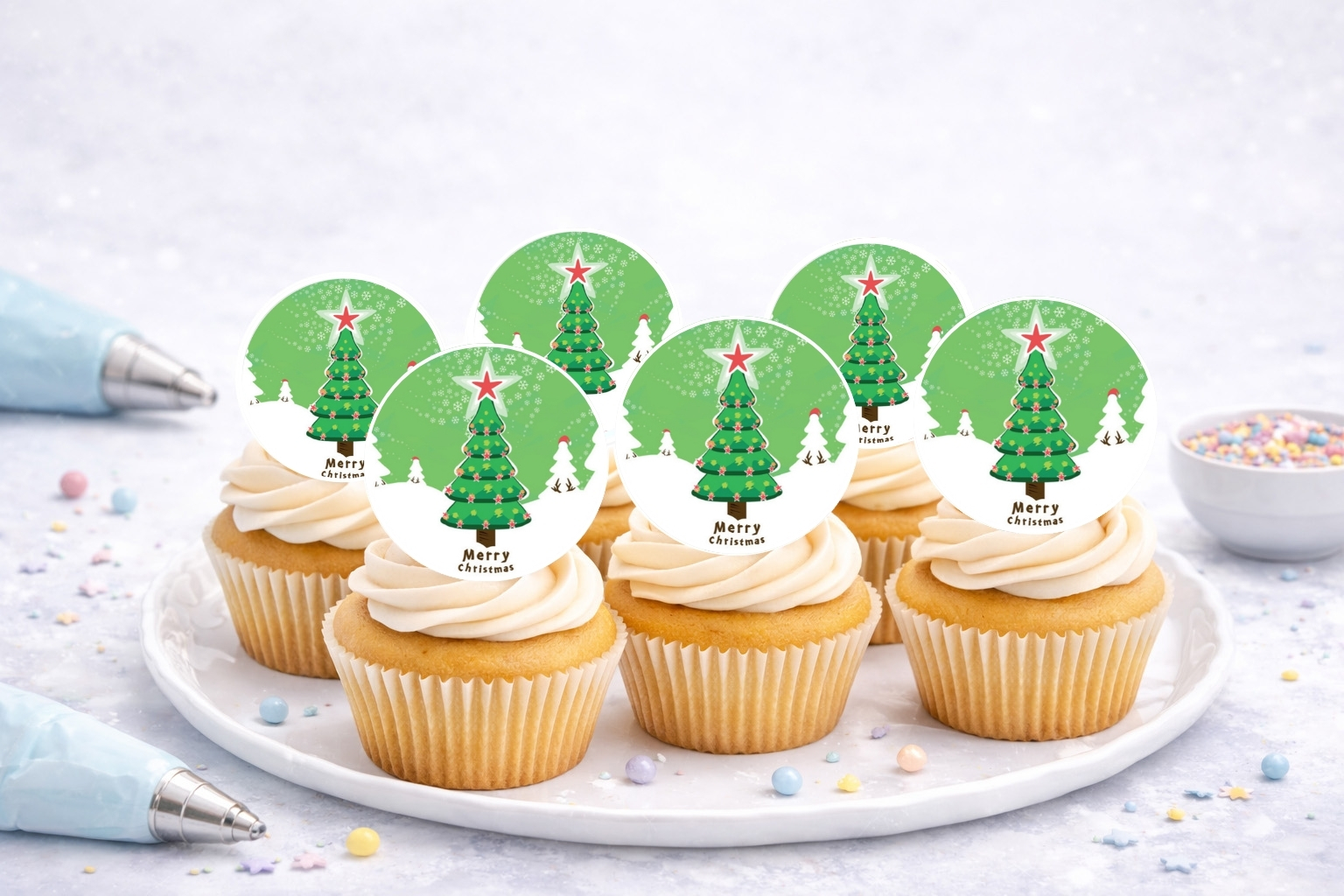 Muffinaufleger Weihnachtsbäume