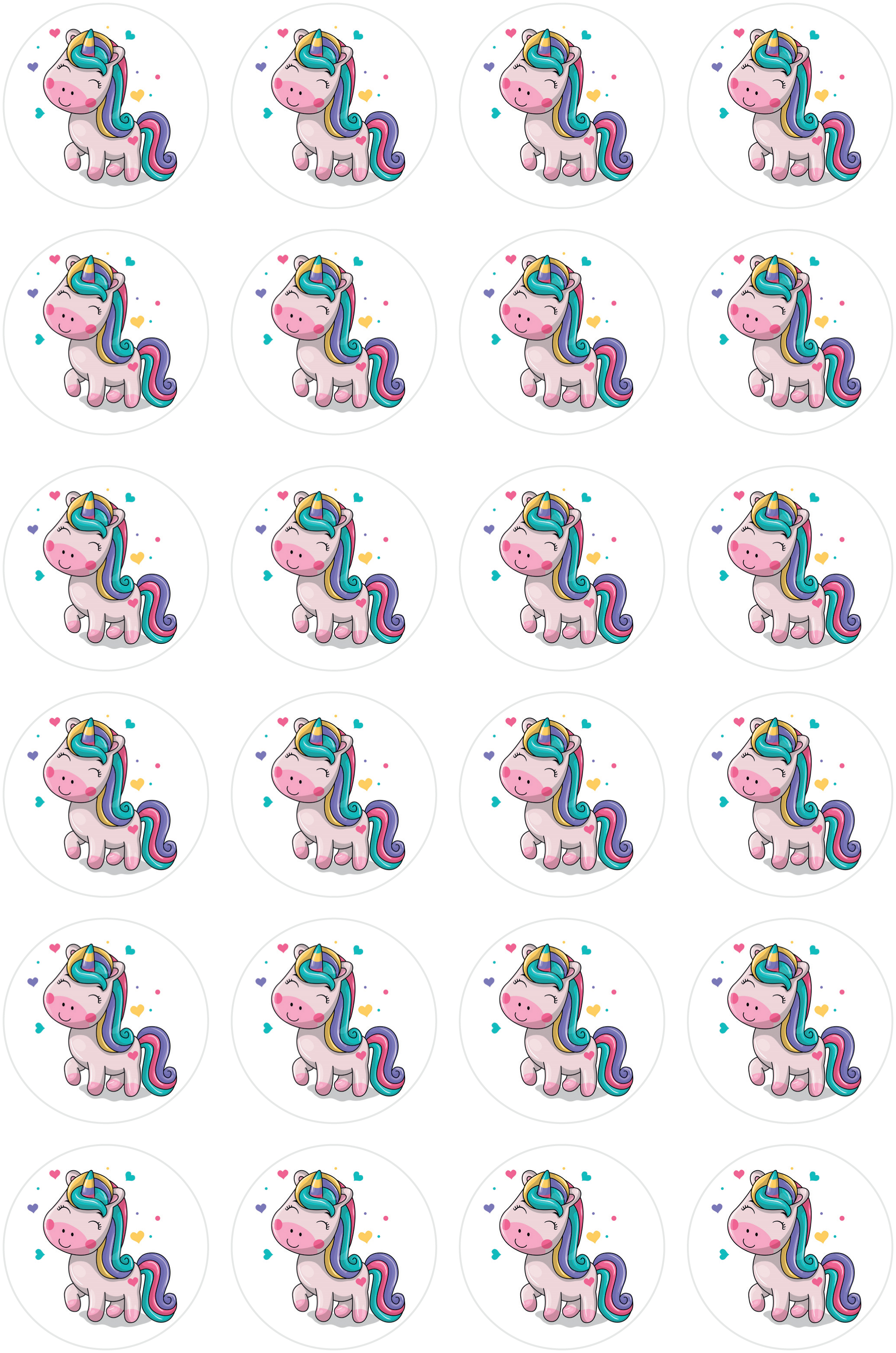 Muffinaufleger Einhorn Unicorn