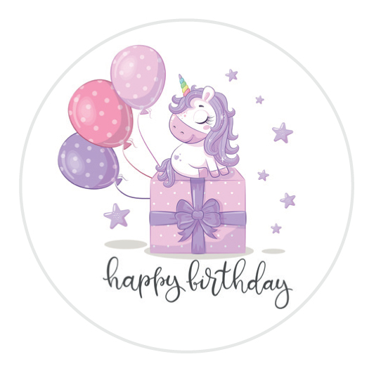 Muffinaufleger Einhorn aus Oblate – 24 Stück Ø ca. 4 cm | essbare Cupcake-Aufleger