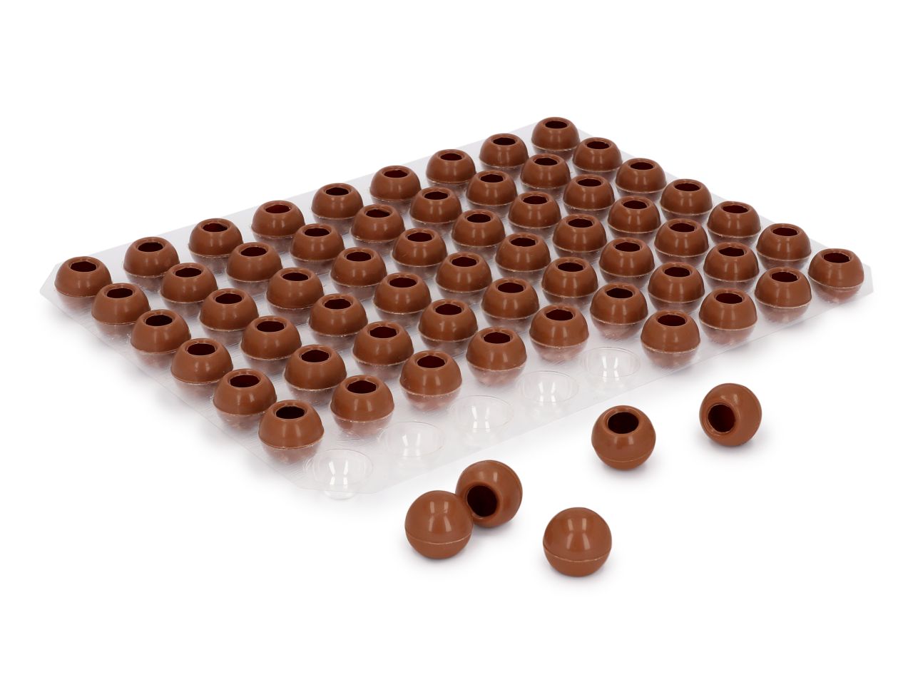Pralinen-Hohlkugeln Vollmilch – 63 Stück, Ø 25,5 mm
