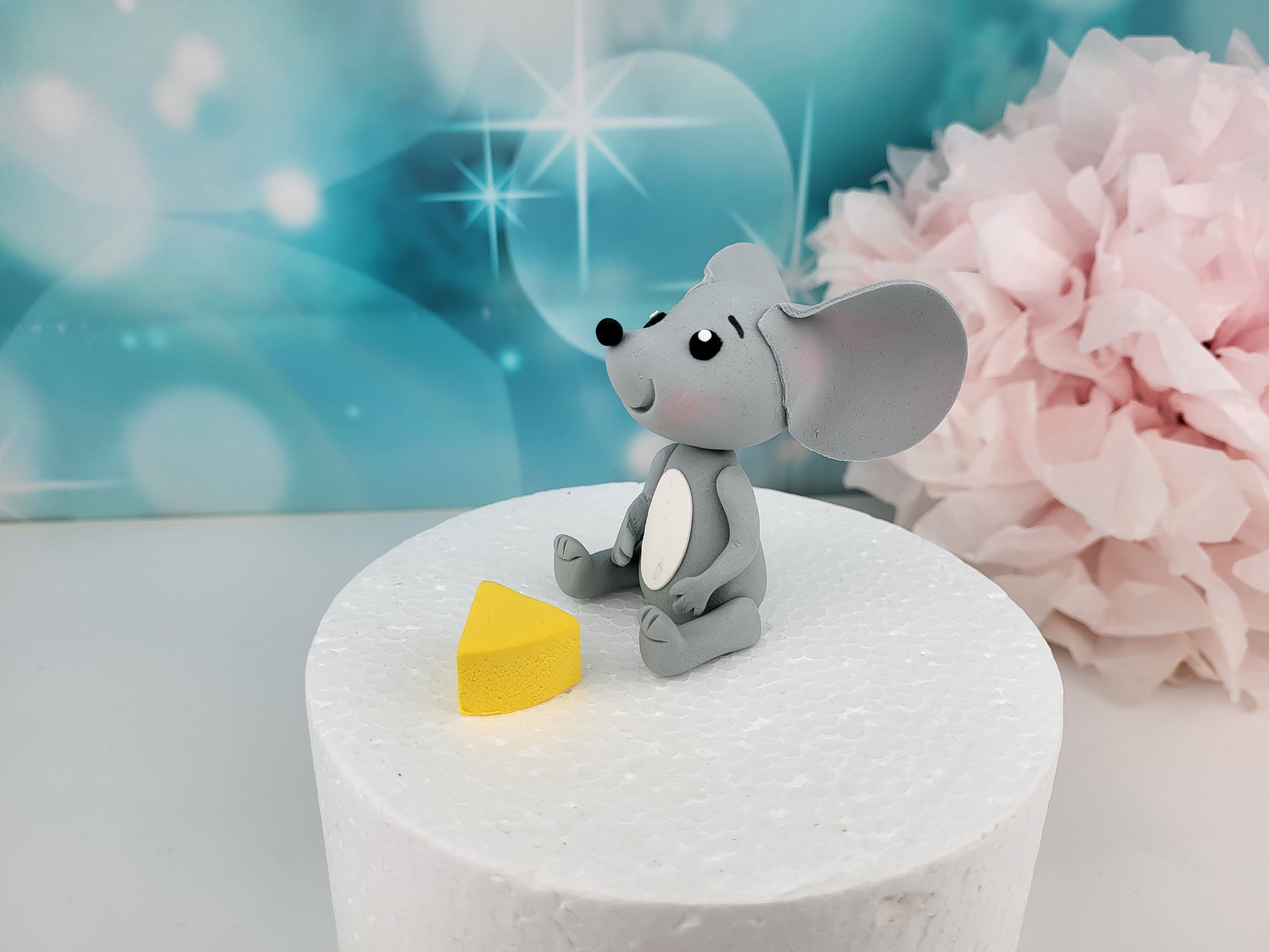 Tortenfigur Maus mit Käse