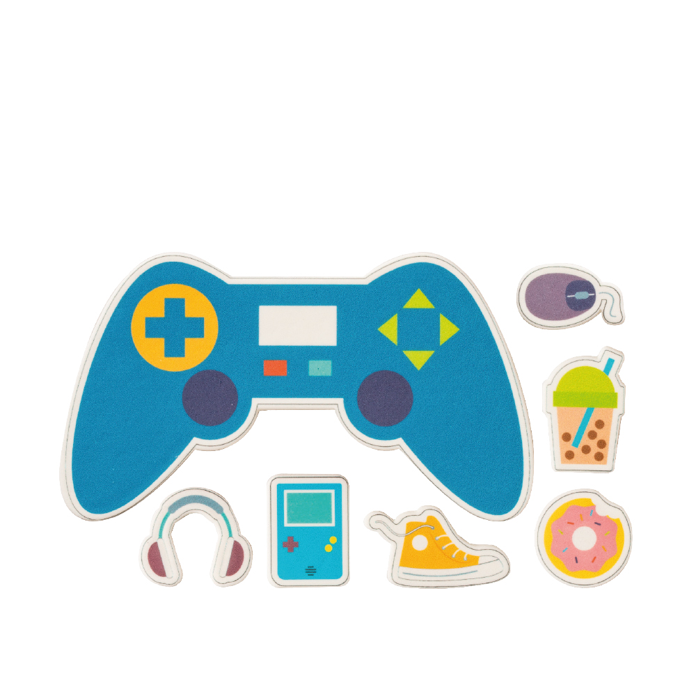 Zuckerdekoration Gamer 2D – 7-tlg. Tortentopper Set für Gaming Torten