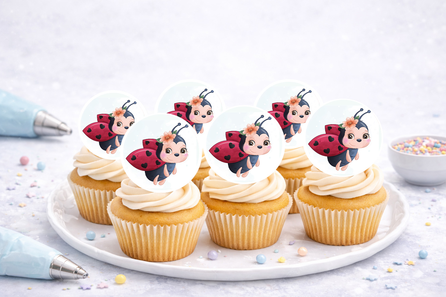 Muffinaufleger Marienkäfer