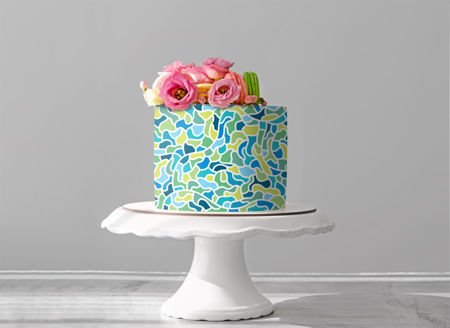 Deko Fondant Muster türkis