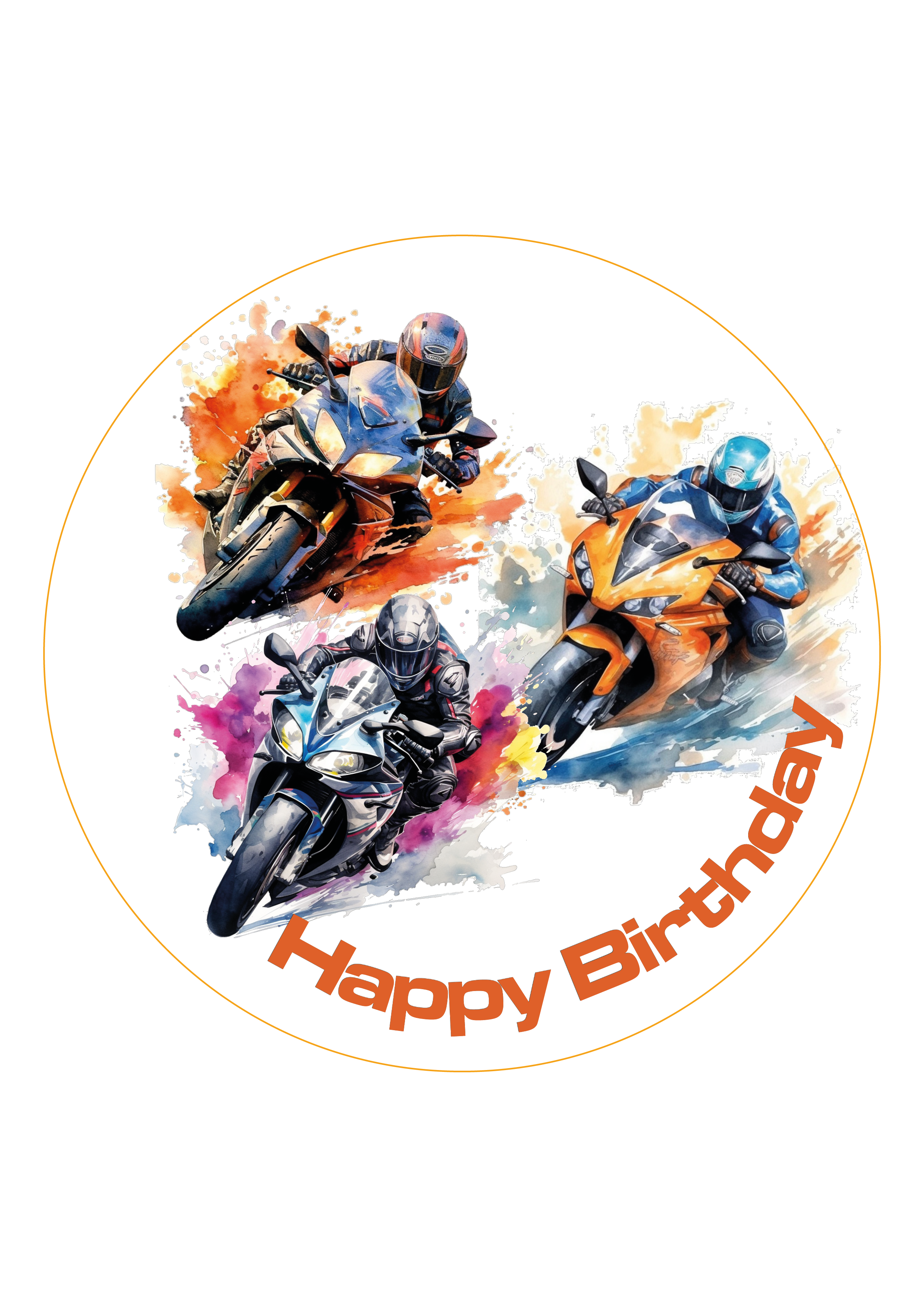 Tortenaufleger Motorrad